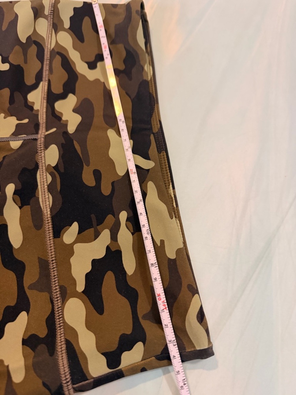 Lot of 2 Zyia Camo and Black Striped Active Leggings - excellent shape! - Picture 8 of 14